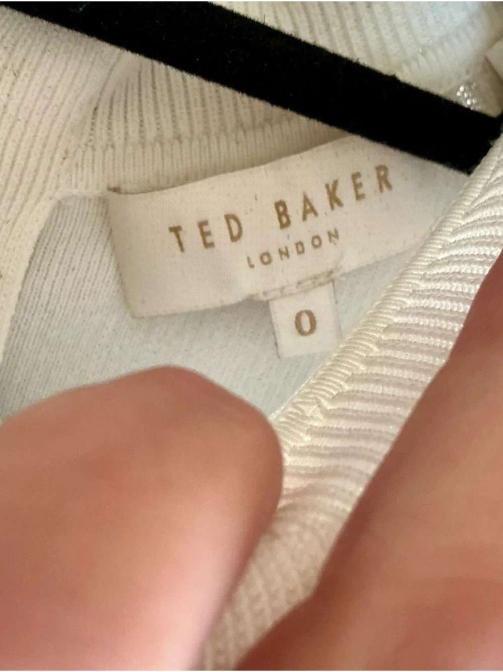 Ted Baker Ivory Long Sleeve Floral A-Line Dress - Picture 4 of 8